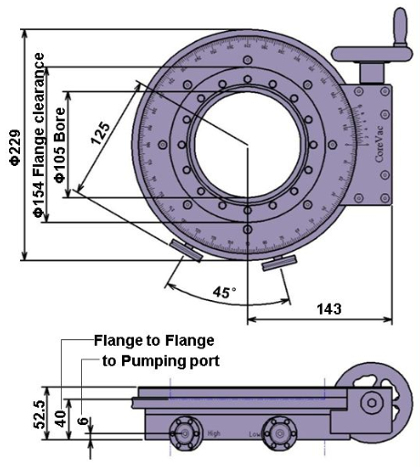 Rotary stage - 6" (UHV)